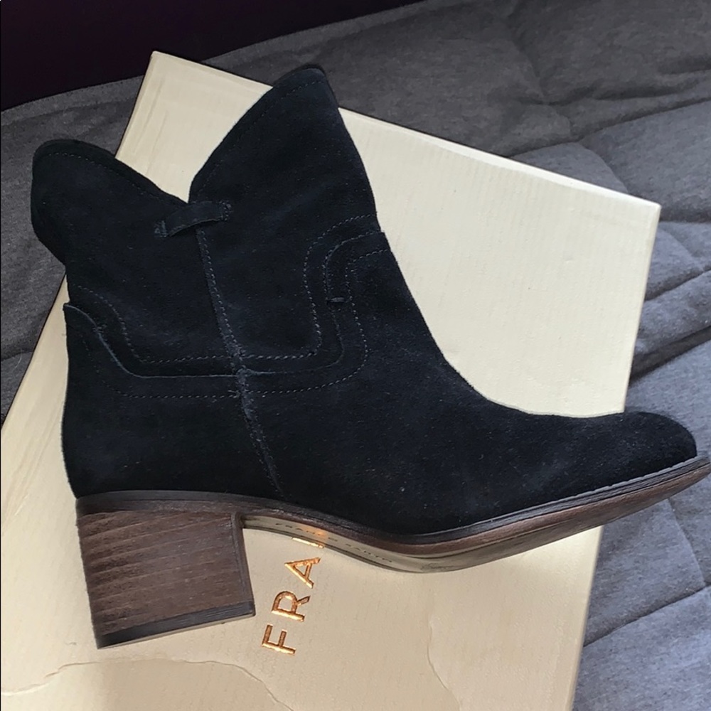 Black suede boots